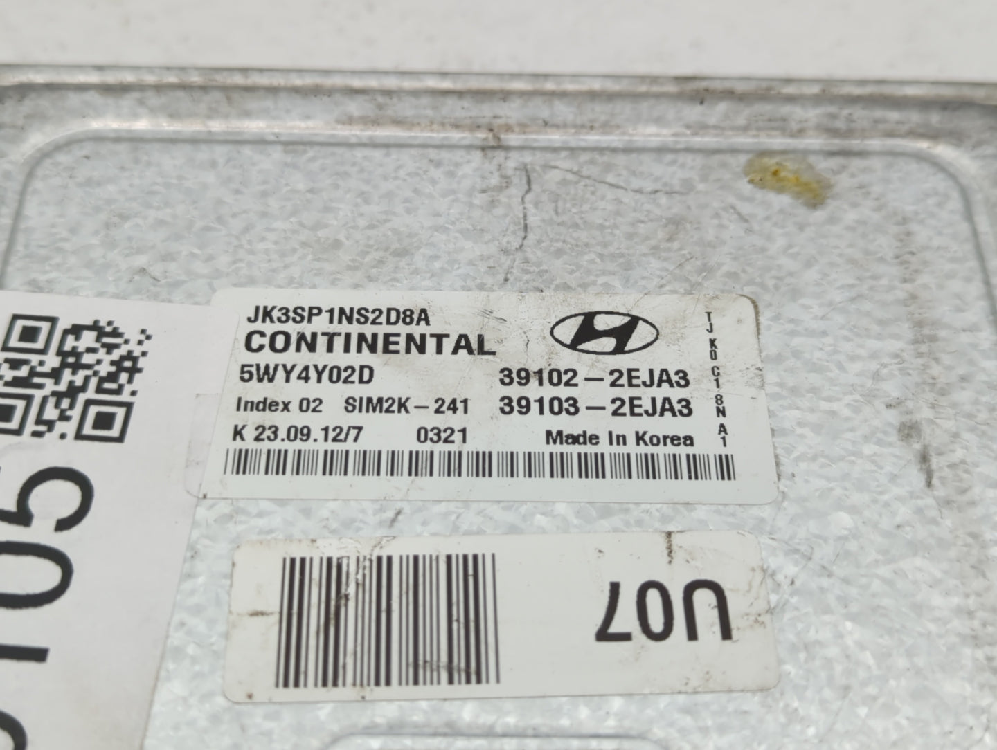 2013 Hyundai Elantra Coupe PCM Engine Control Computer ECU ECM PCU OEM P/N:39102-2EJA3 Fits OEM Used Auto Parts - Oemusedaut