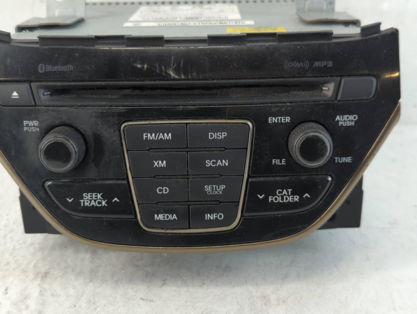 2013 Hyundai Genesis Radio AM FM Cd Player Receiver Replacement P/N:96180-2M117YHG Fits OEM Used Auto Parts - Oemusedautopar