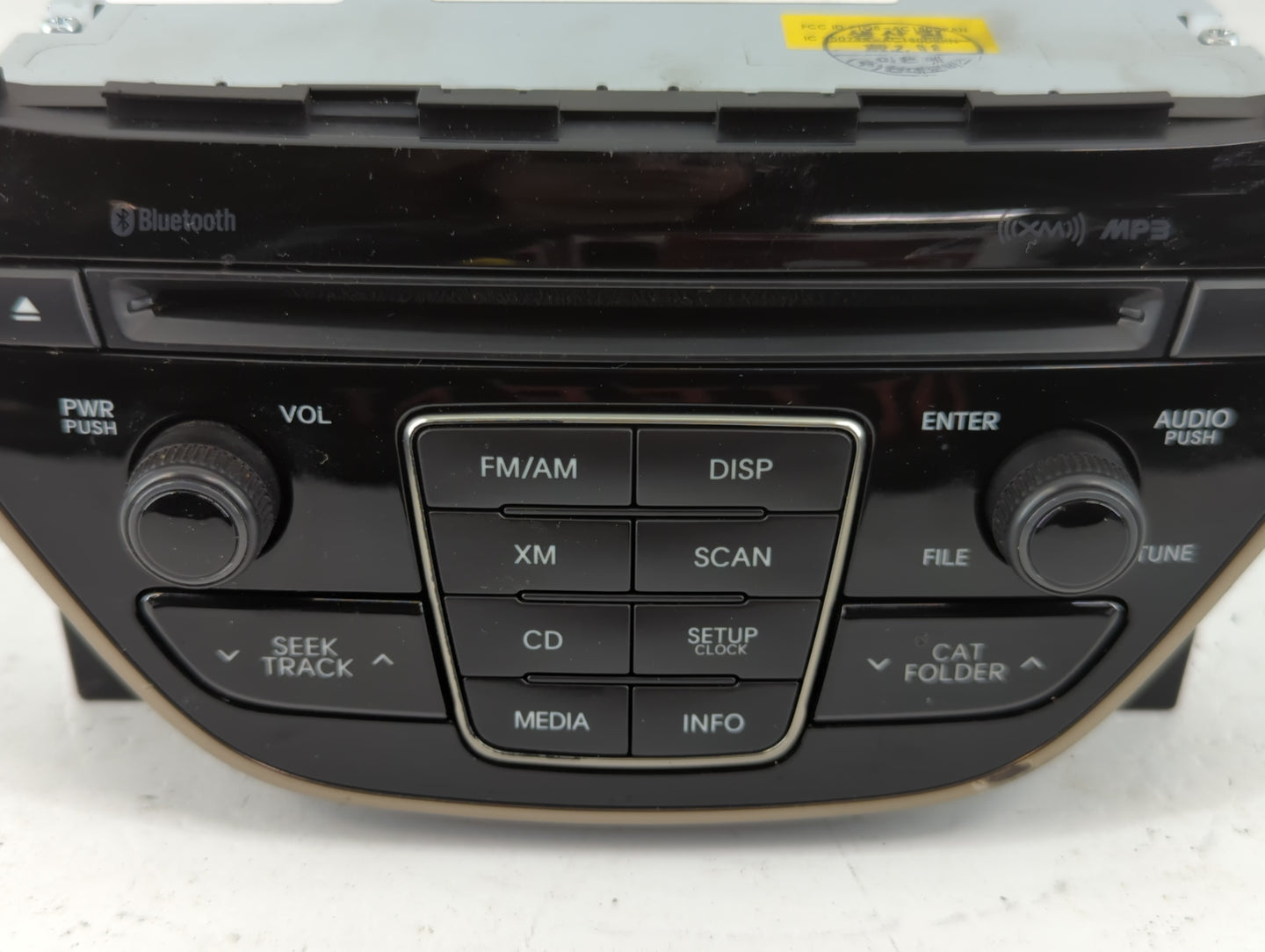 2013 Hyundai Genesis Radio AM FM Cd Player Receiver Replacement P/N:96180-2M117YHG Fits OEM Used Auto Parts - Oemusedautopar