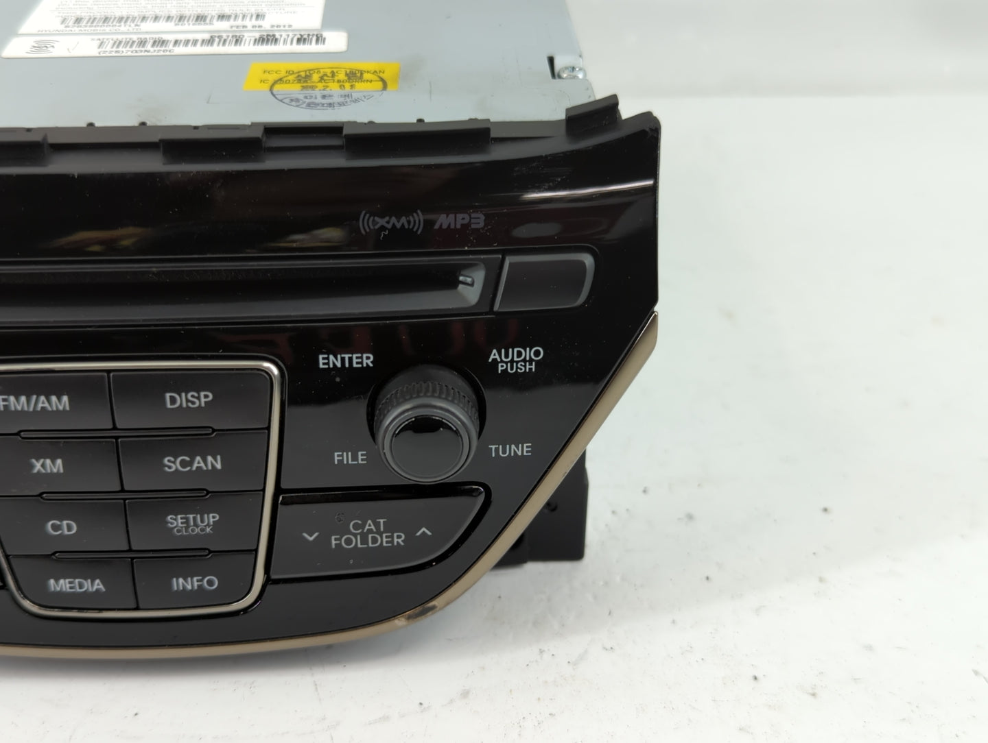 2013 Hyundai Genesis Radio AM FM Cd Player Receiver Replacement P/N:96180-2M117YHG Fits OEM Used Auto Parts - Oemusedautopar