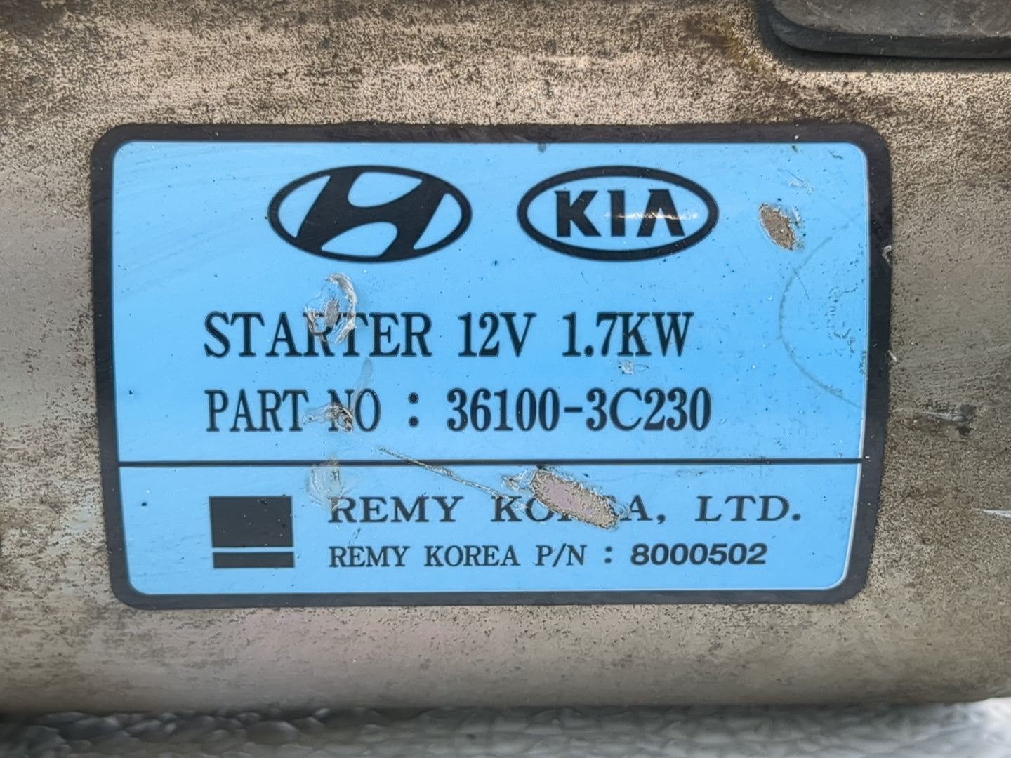 2013-2016 Hyundai Genesis Car Starter Motor Solenoid OEM P/N:36100-3C230 Fits Fits 2013 2014 2015 2016 OEM Used Auto Parts -
