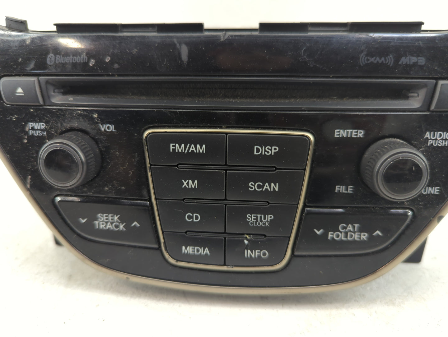 2013 Hyundai Genesis Radio AM FM Cd Player Receiver Replacement P/N:961802M117YHG AC1B0DKAN, TQ8-AC1B0DKAN Fits OEM Used Aut