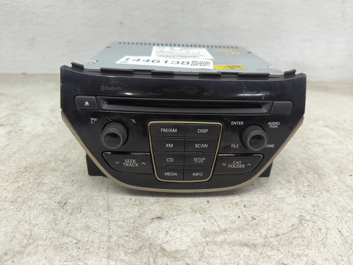 2013 Hyundai Genesis Radio AM FM Cd Player Receiver Replacement P/N:961802M117YHG AC1B0DKAN, TQ8-AC1B0DKAN Fits OEM Used Aut