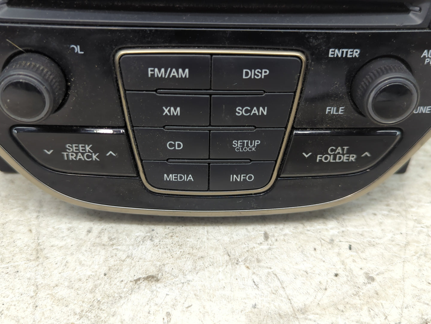 2013 Hyundai Genesis Radio AM FM Cd Player Receiver Replacement P/N:961802M117YHG AC1B0DKAN, TQ8-AC1B0DKAN Fits OEM Used Aut