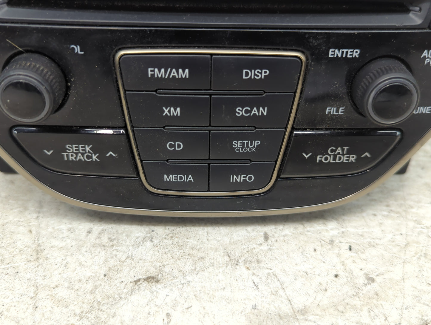 2013 Hyundai Genesis Radio AM FM Cd Player Receiver Replacement P/N:961802M117YHG AC1B0DKAN, TQ8-AC1B0DKAN Fits OEM Used Aut