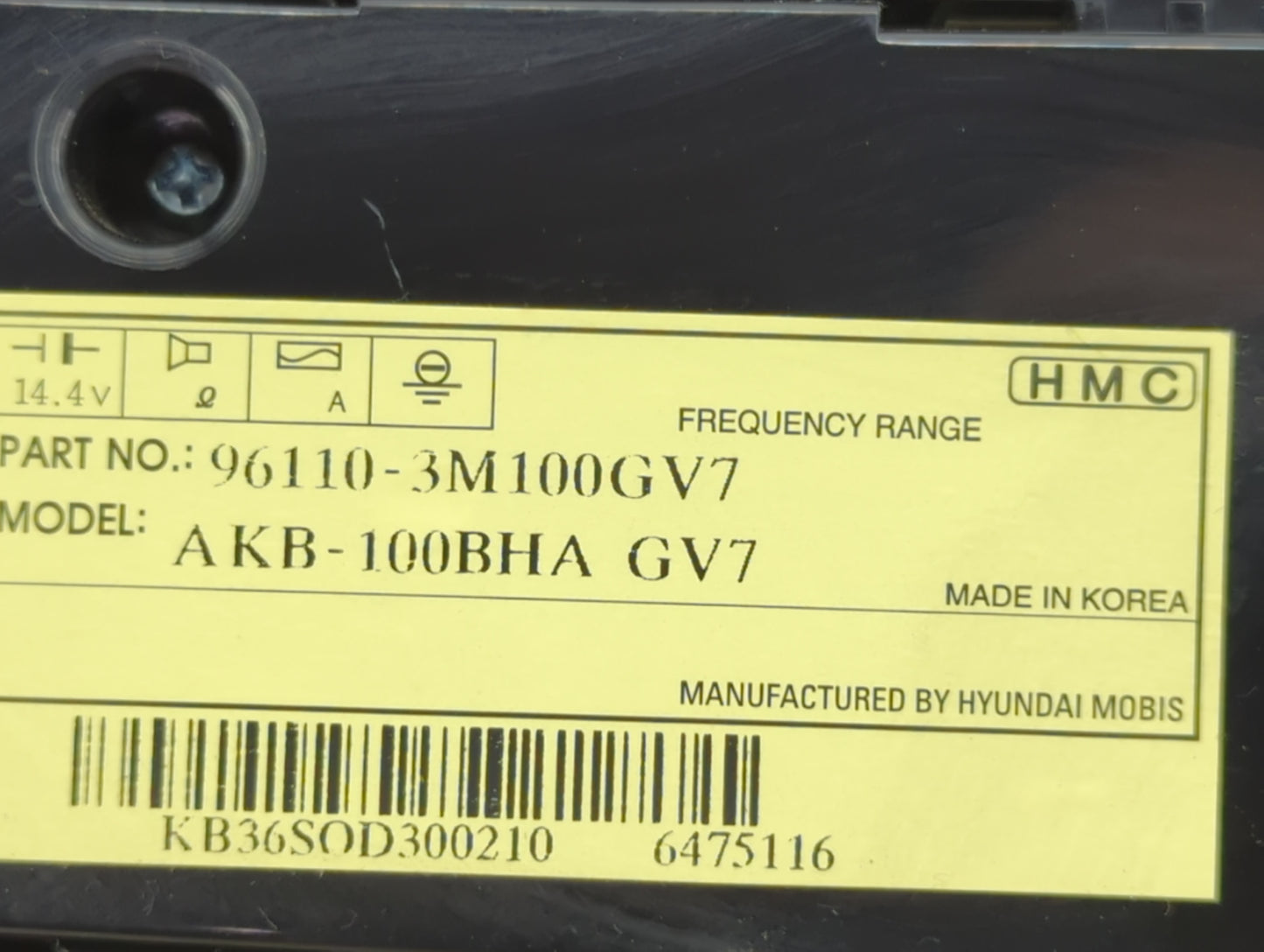 2009-2014 Hyundai Genesis Climate Control Module Temperature AC/Heater Replacement P/N:96110-3M100GV7 Fits OEM Used Auto Par
