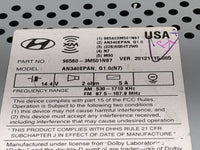 2013 Hyundai Genesis Radio AM FM Cd Player Receiver Replacement P/N:965603M501N87 AN340EPAN, 3T965-51060 Fits OEM Used Auto 