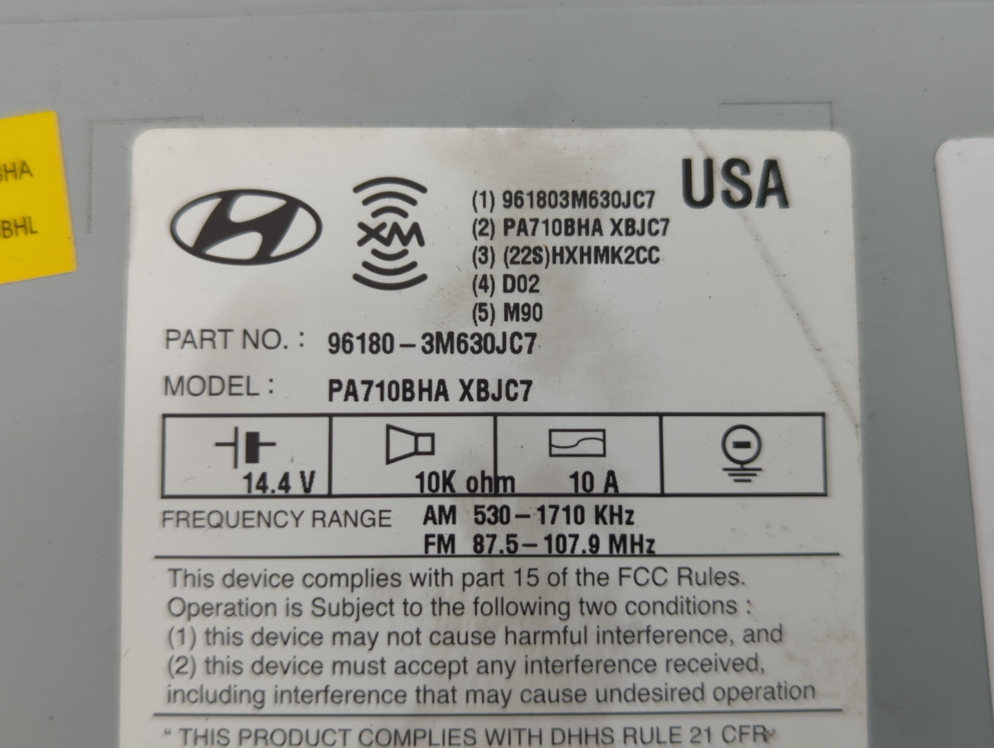 2011-2014 Hyundai Genesis Am Fm Cd Player Radio Receiver - Oemusedautoparts1.com