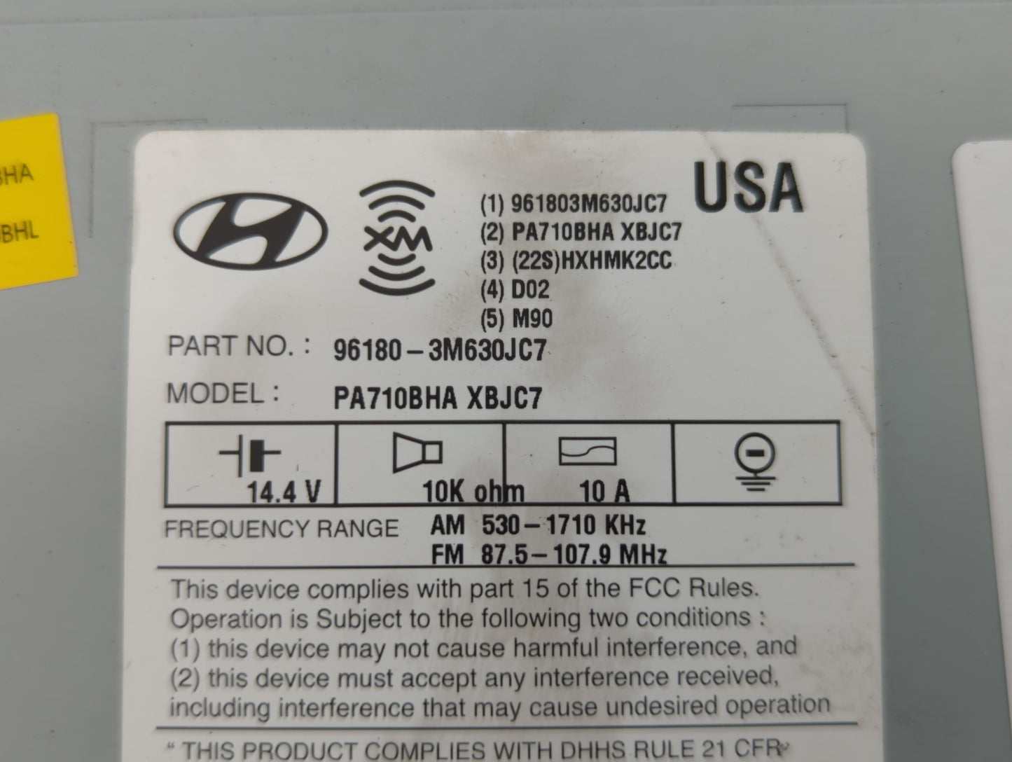 2011-2014 Hyundai Genesis Am Fm Cd Player Radio Receiver - Oemusedautoparts1.com