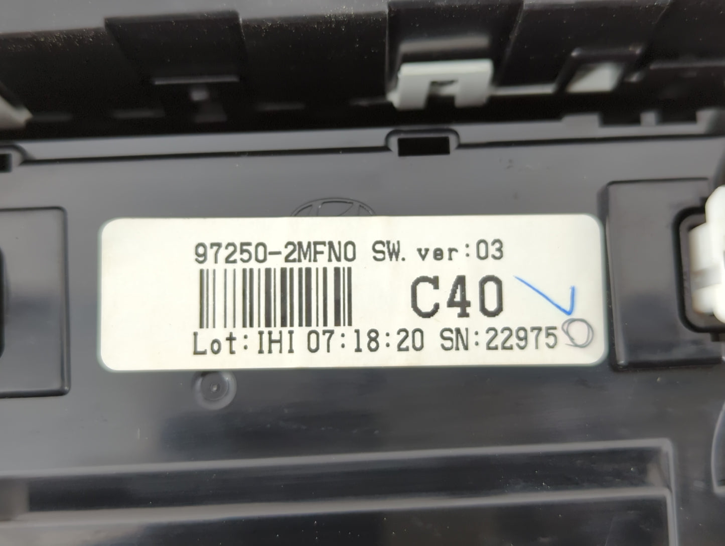 2013 Hyundai Genesis Climate Control Module Temperature AC/Heater Replacement P/N:97250-2MFNO Fits OEM Used Auto Parts - Oem