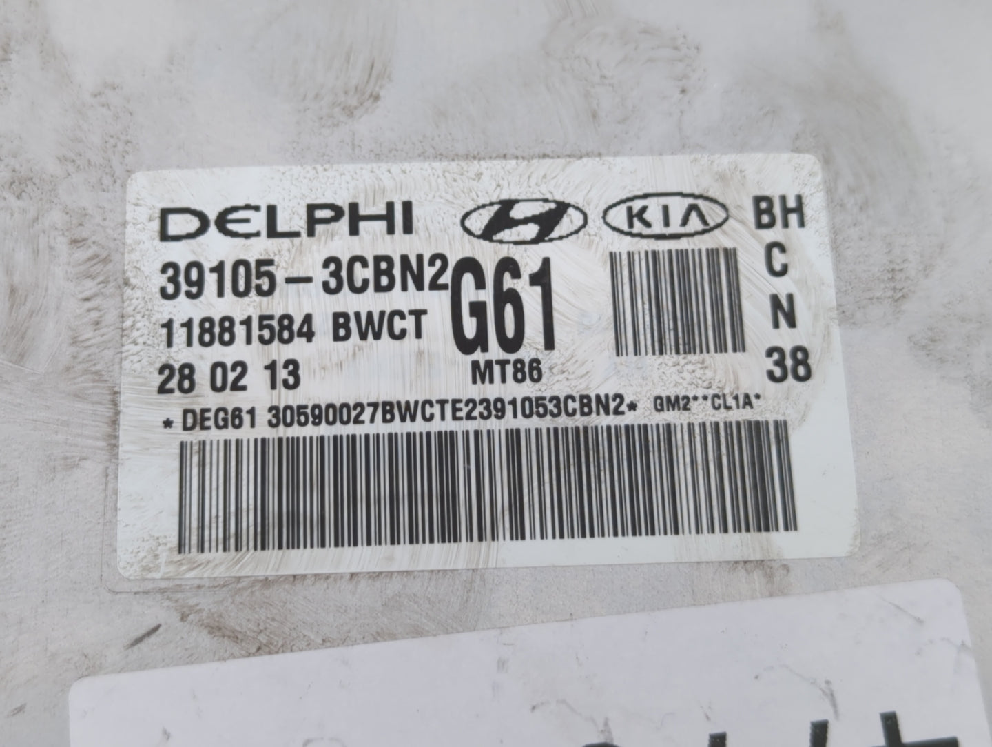 2012-2014 Hyundai Genesis PCM Engine Control Computer ECU ECM PCU OEM P/N:39105-3CBN2 39105-3CBN0 Fits Fits 2012 2013 2014 O