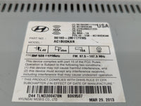 2013 Hyundai Genesis Radio AM FM Cd Player Receiver Replacement P/N:96180-2M117YHG Fits OEM Used Auto Parts - Oemusedautopar