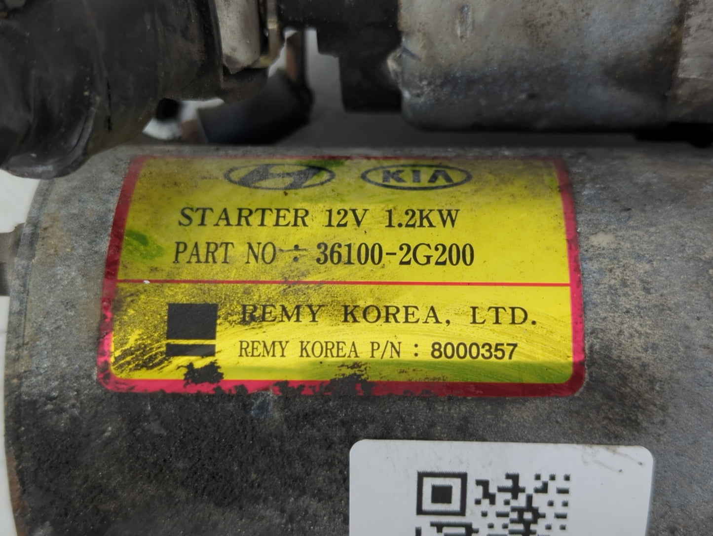 2013-2014 Hyundai Genesis Car Starter Motor Solenoid OEM P/N:8000357 36100-2G200 Fits OEM Used Auto Parts - Oemusedautoparts