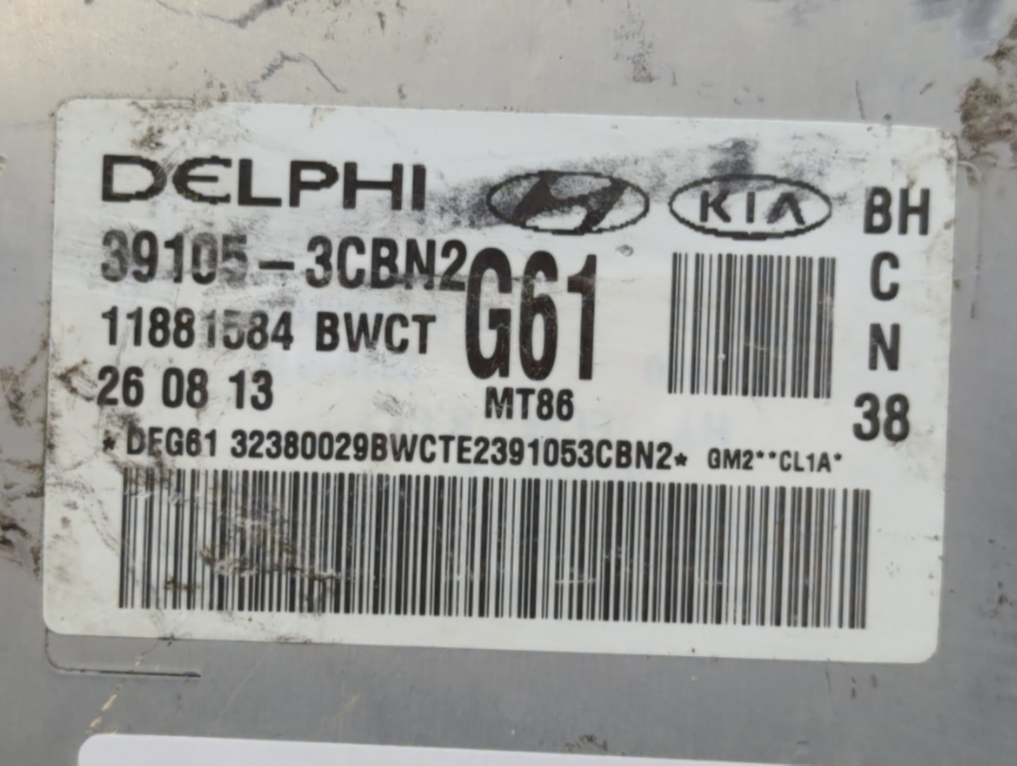 2012-2014 Hyundai Genesis PCM Engine Control Computer ECU ECM PCU OEM P/N:39105-3CBN2 Fits Fits 2012 2013 2014 OEM Used Auto