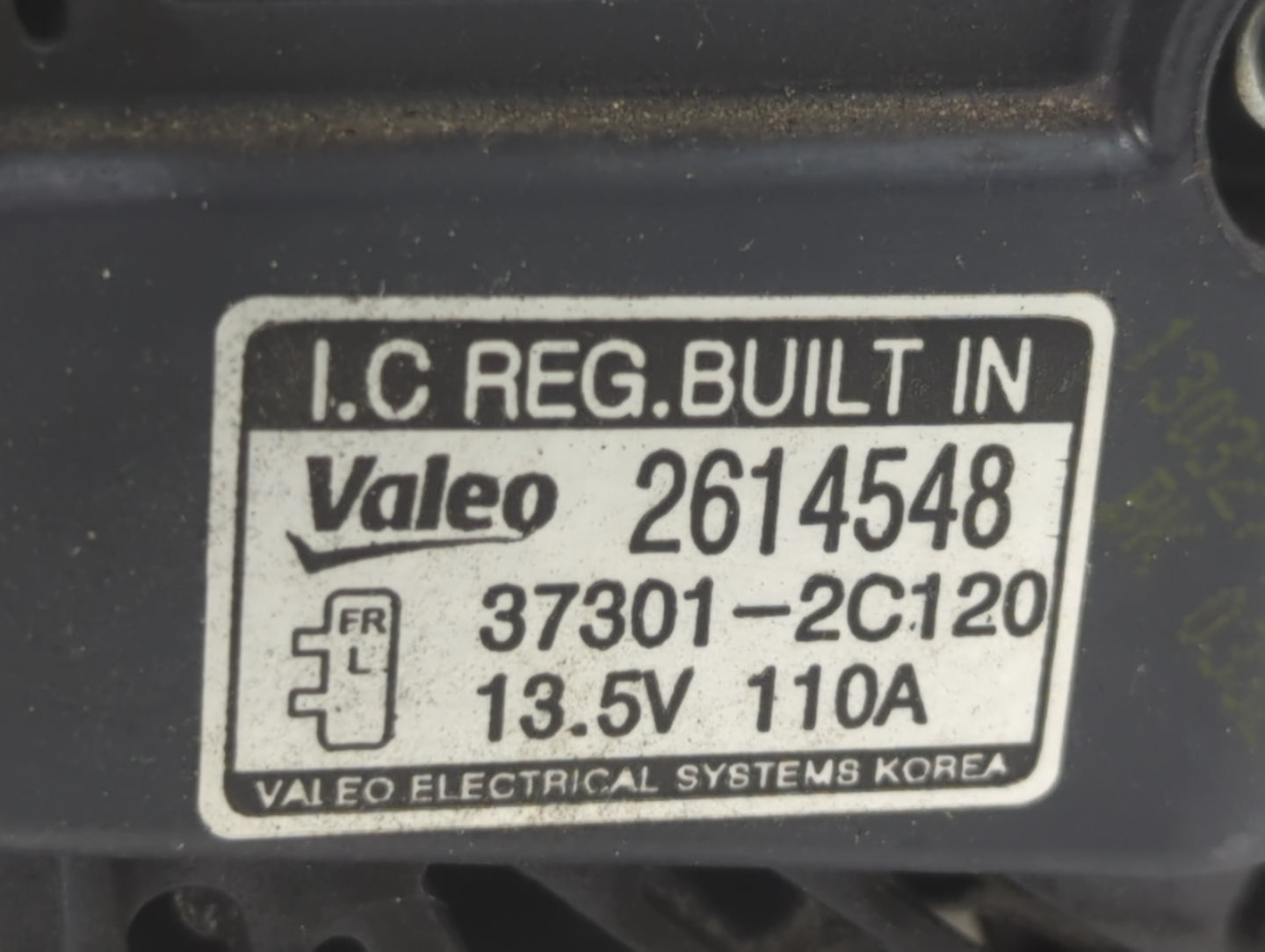 2013-2014 Hyundai Genesis Alternator Replacement Generator Charging Assembly Engine OEM P/N:37301-2C120 2614548 Fits OEM Use