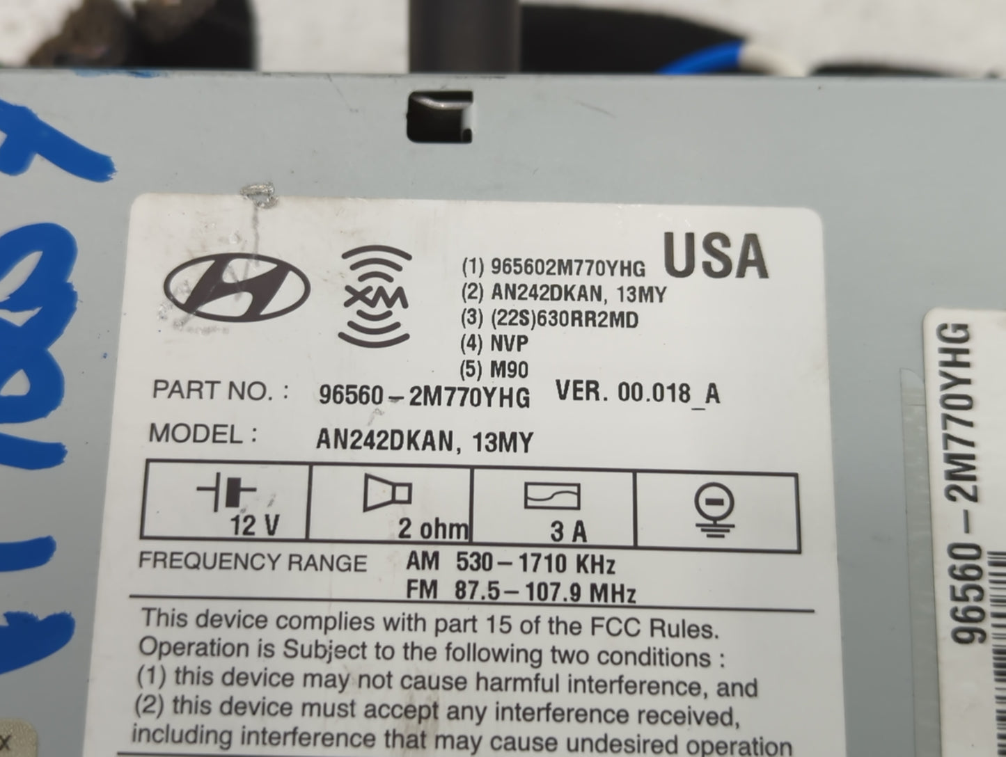 2013-2015 Hyundai Genesis Am Fm Cd Player Radio Receiver - Oemusedautoparts1.com