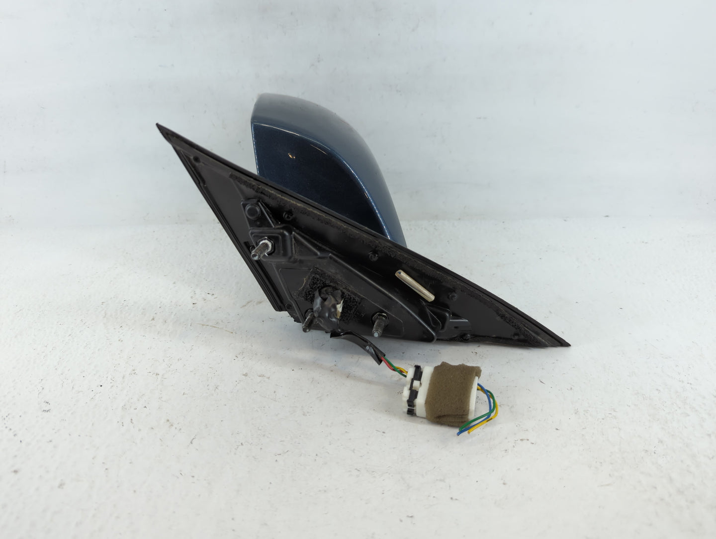 2009-2016 Hyundai Genesis Driver Left Side View Manual Door Mirror Blue - Oemusedautoparts1.com