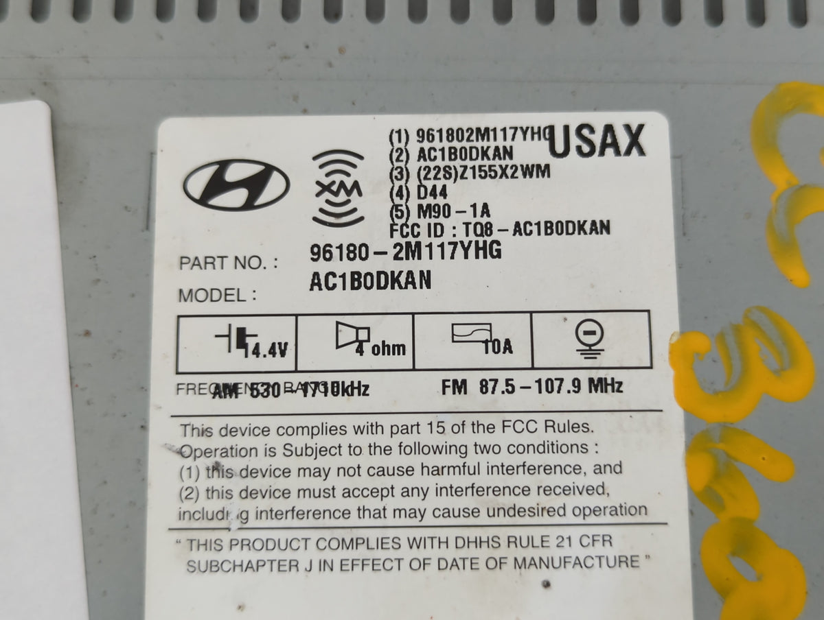 2013-2013 Hyundai Genesis Am Fm Cd Player Radio Receiver 729841 - Oemusedautoparts1.com