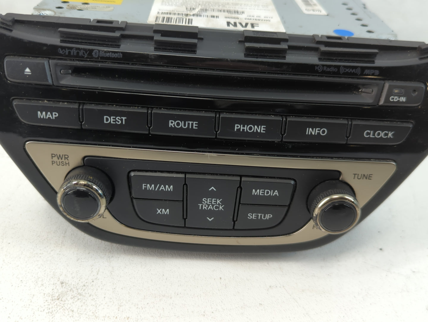 2013-2015 Hyundai Genesis Radio AM FM Cd Player Receiver Replacement P/N:96560-2M760YHG Fits Fits 2013 2014 2015 OEM Used Au