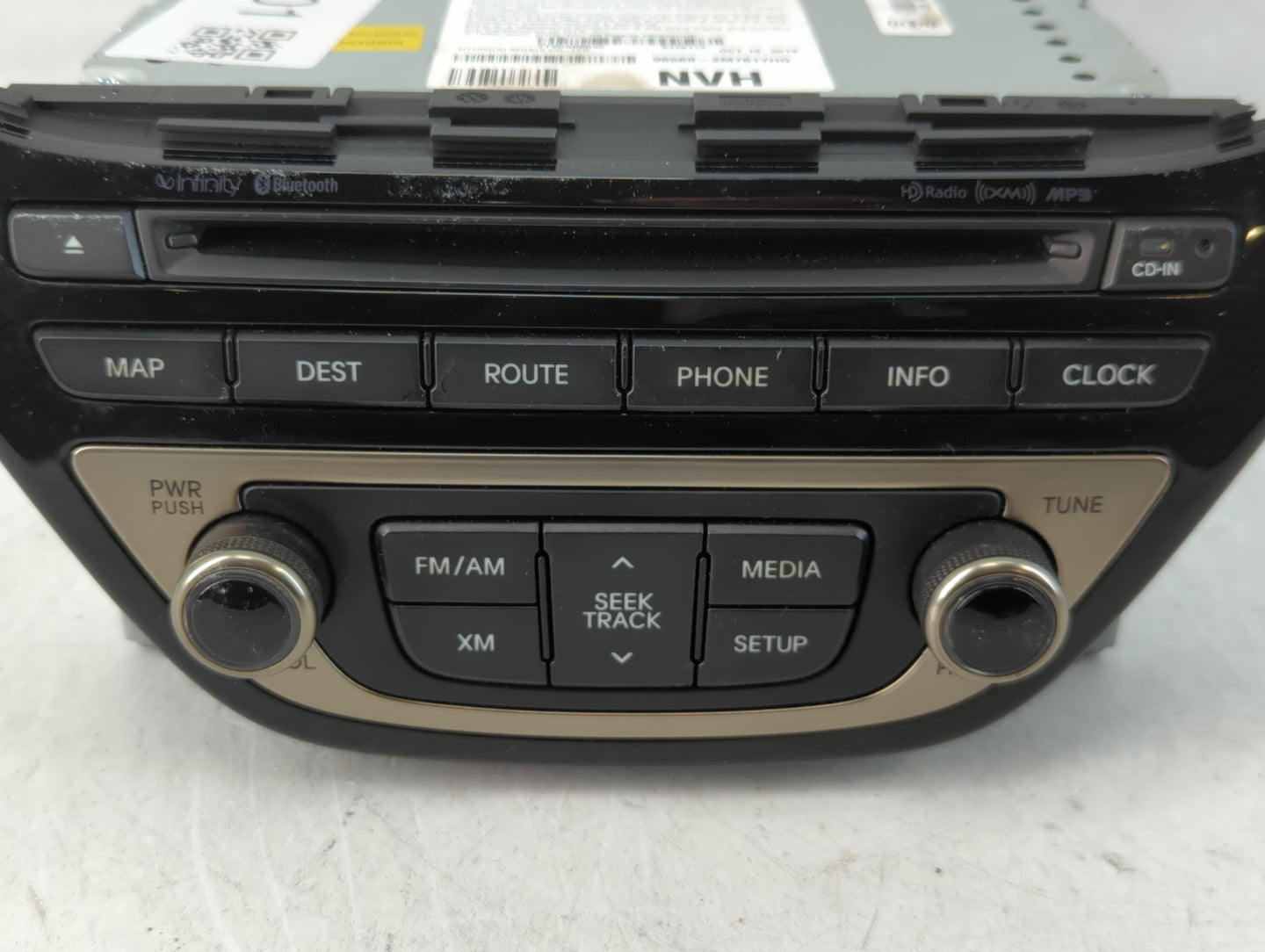 2013 Hyundai Genesis Radio AM FM Cd Player Receiver Replacement P/N:96560-2M761YHG Fits OEM Used Auto Parts - Oemusedautopar