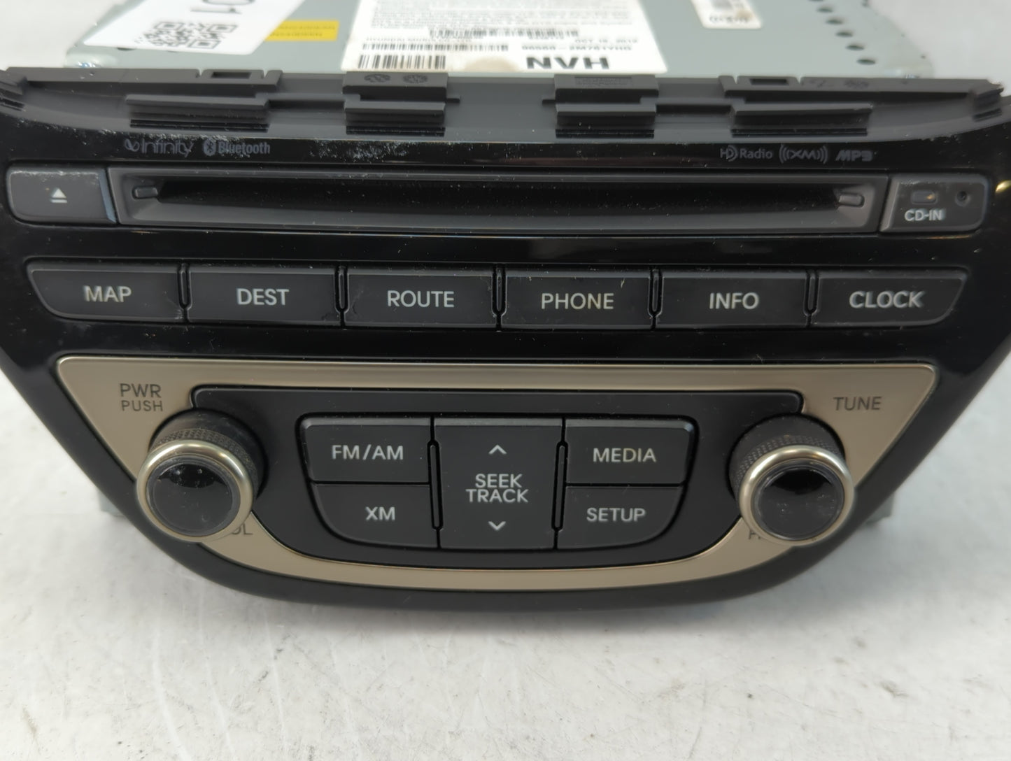 2013 Hyundai Genesis Radio AM FM Cd Player Receiver Replacement P/N:96560-2M761YHG Fits OEM Used Auto Parts - Oemusedautopar