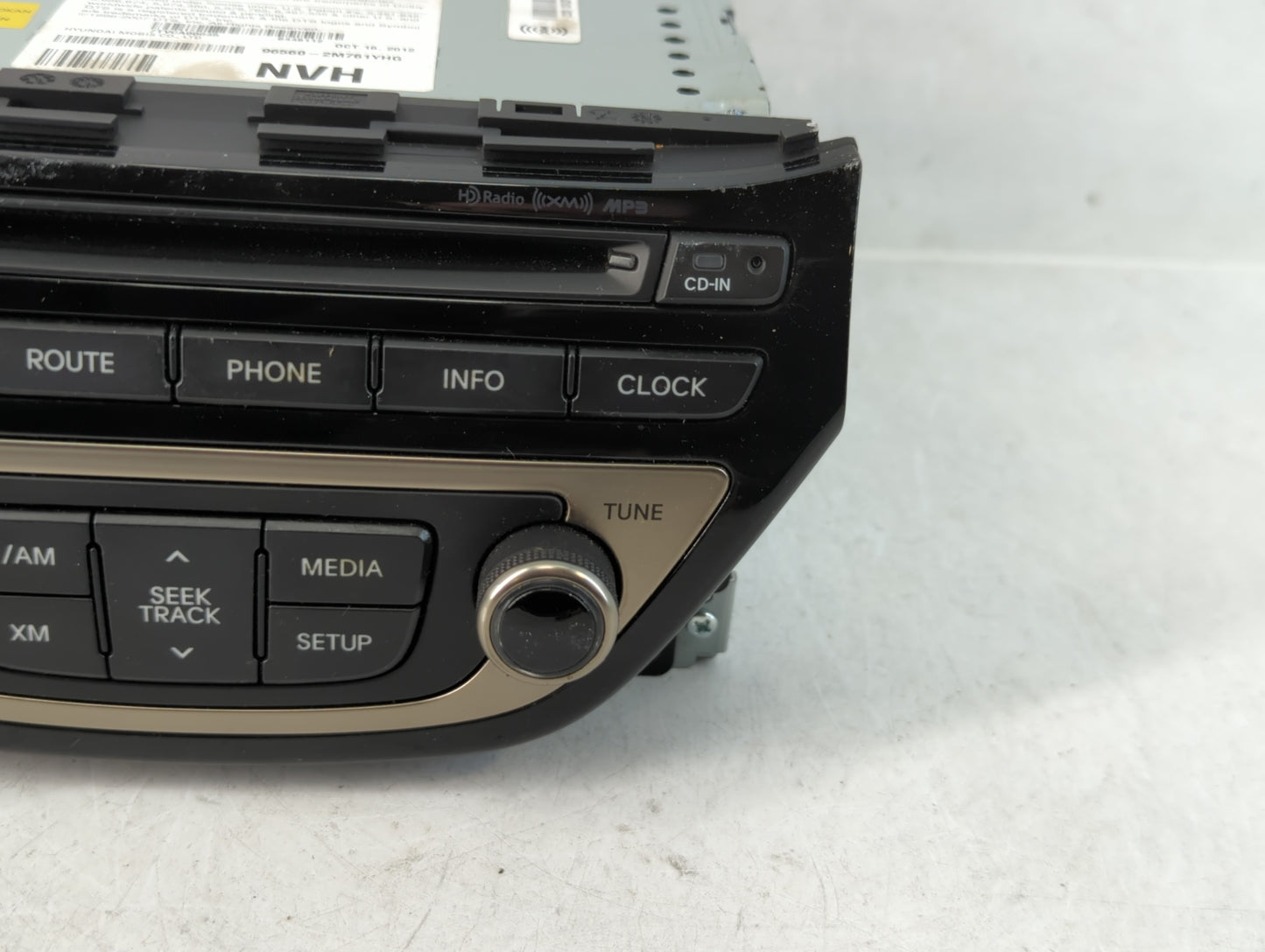 2013 Hyundai Genesis Radio AM FM Cd Player Receiver Replacement P/N:96560-2M761YHG Fits OEM Used Auto Parts - Oemusedautopar
