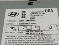 2013 Hyundai Genesis Radio AM FM Cd Player Receiver Replacement P/N:96560-2M761YHG Fits OEM Used Auto Parts - Oemusedautopar