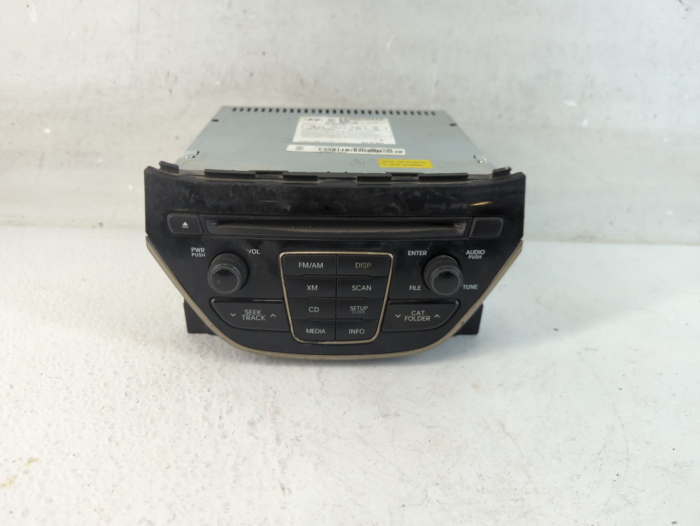 2013 Hyundai Genesis Radio AM FM Cd Player Receiver Replacement P/N:96180-2M117YHG Fits OEM Used Auto Parts - Oemusedautopar