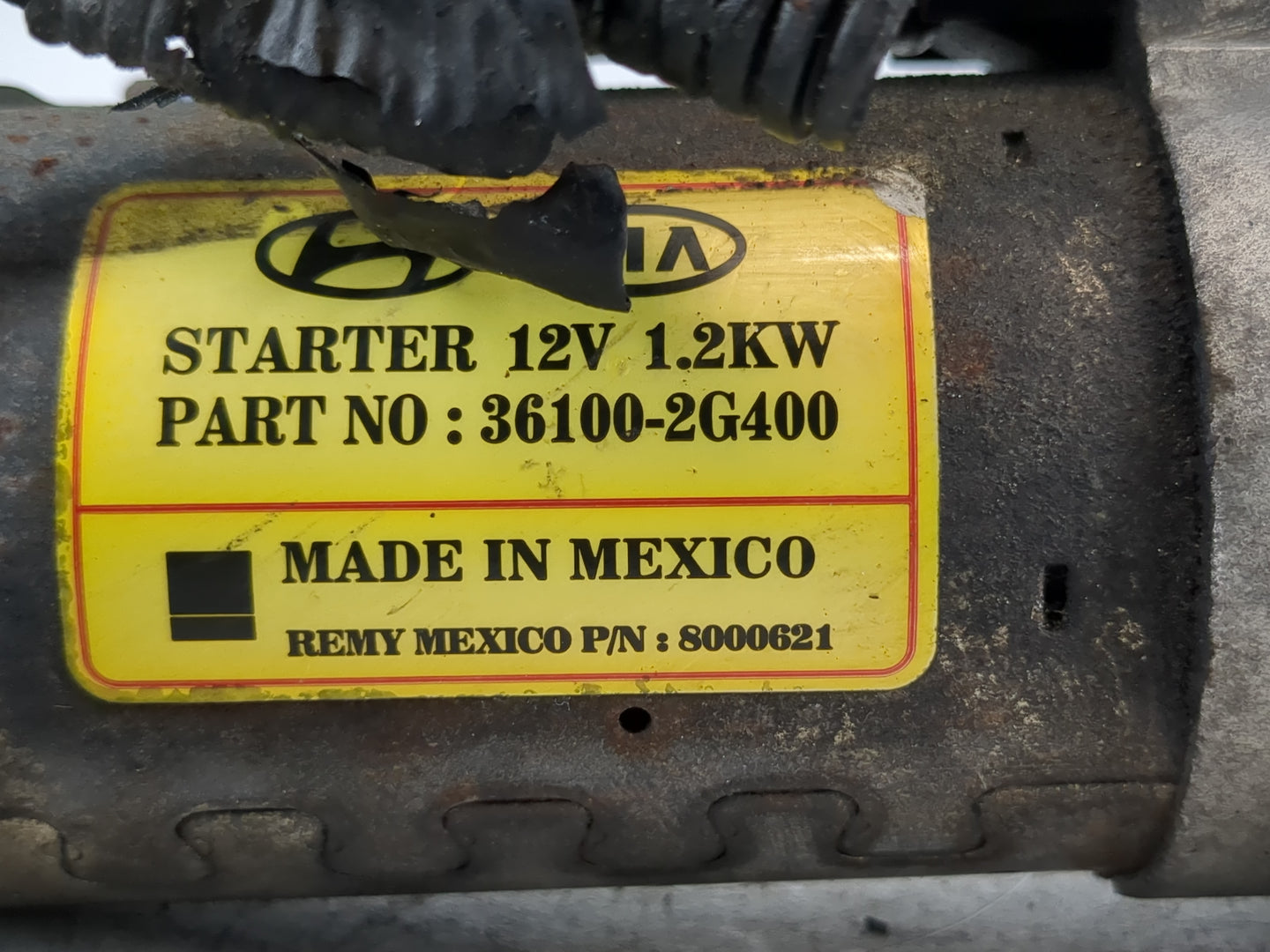 2014-2016 Hyundai Santa Fe Car Starter Motor Solenoid OEM P/N:36100-2G400 Fits Fits 2014 2015 2016 OEM Used Auto Parts - Oem