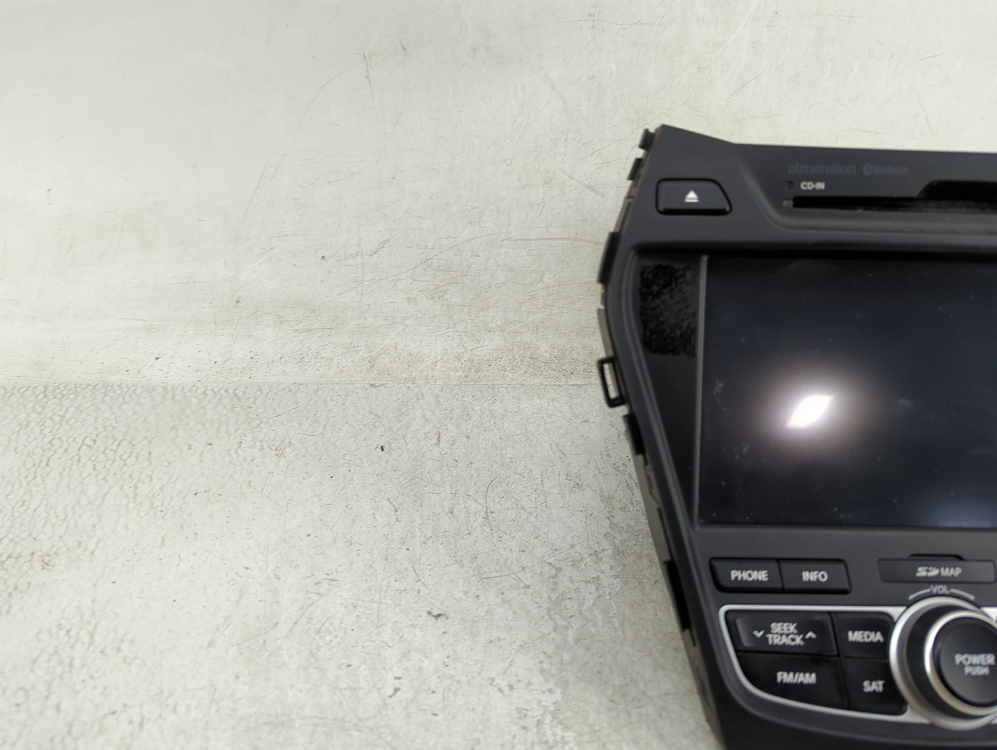 2013-2016 Hyundai Santa Fe Radio AM FM Cd Player Receiver Replacement Fits Fits 2013 2014 2015 2016 OEM Used Auto Parts - Oe
