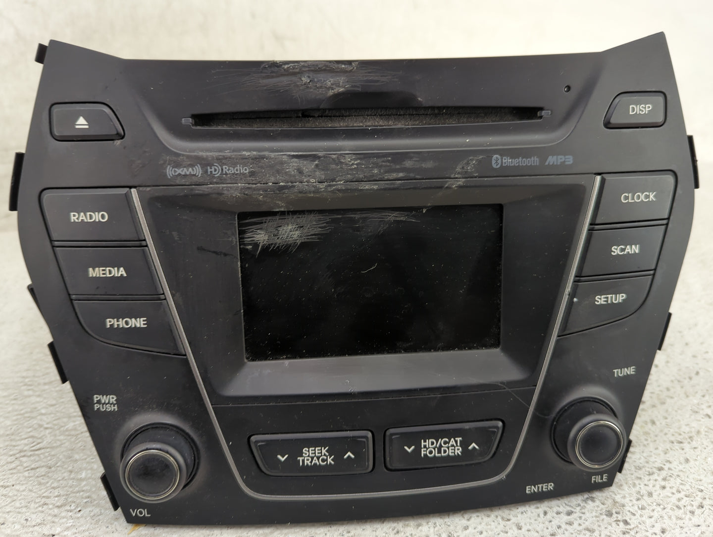 2013-2014 Hyundai Santa Fe Radio AM FM Cd Player Receiver Replacement P/N:96180-4Z100 96180-4Z100-4X Fits Fits 2013 2014 OEM