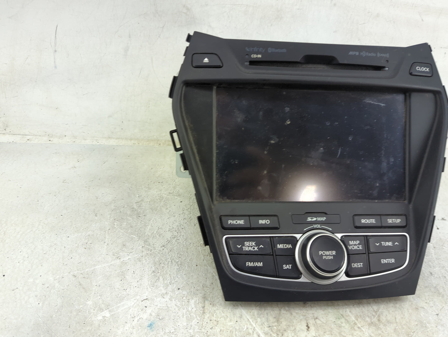 2013 Hyundai Santa Fe Radio AM FM Cd Player Receiver Replacement Fits OEM Used Auto Parts - Oemusedautoparts1.com