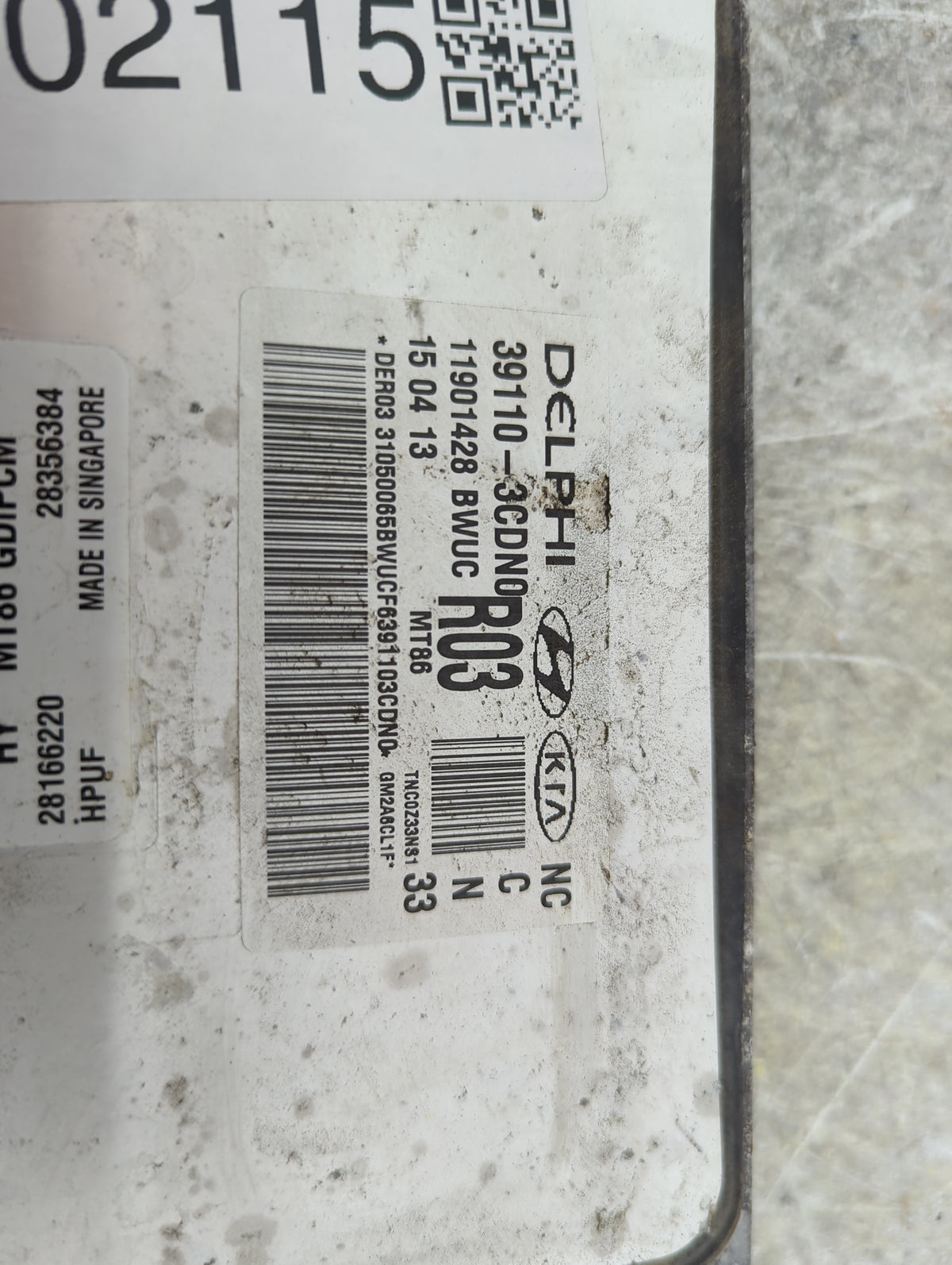 2013-2016 Hyundai Santa Fe PCM Engine Control Computer ECU ECM PCU OEM P/N:39110-3CDN0 11901428 Fits Fits 2013 2014 2015 201