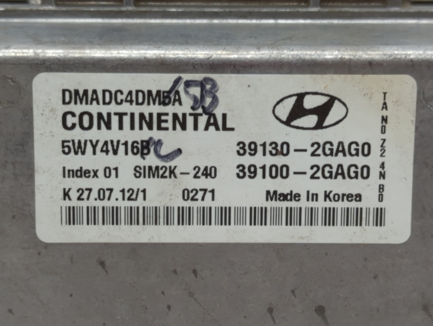 2013 Hyundai Santa Fe PCM Engine Control Computer ECU ECM PCU OEM P/N:39130-2GAG5 39130-2GAG1, 39100-2GAG1, 39130-2GAG2 Fits