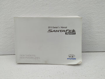 2013 Hyundai Santa Fe Owners Manual Book Guide P/N:A2W0-EU37H OEM Used Auto Parts - Oemusedautoparts1.com