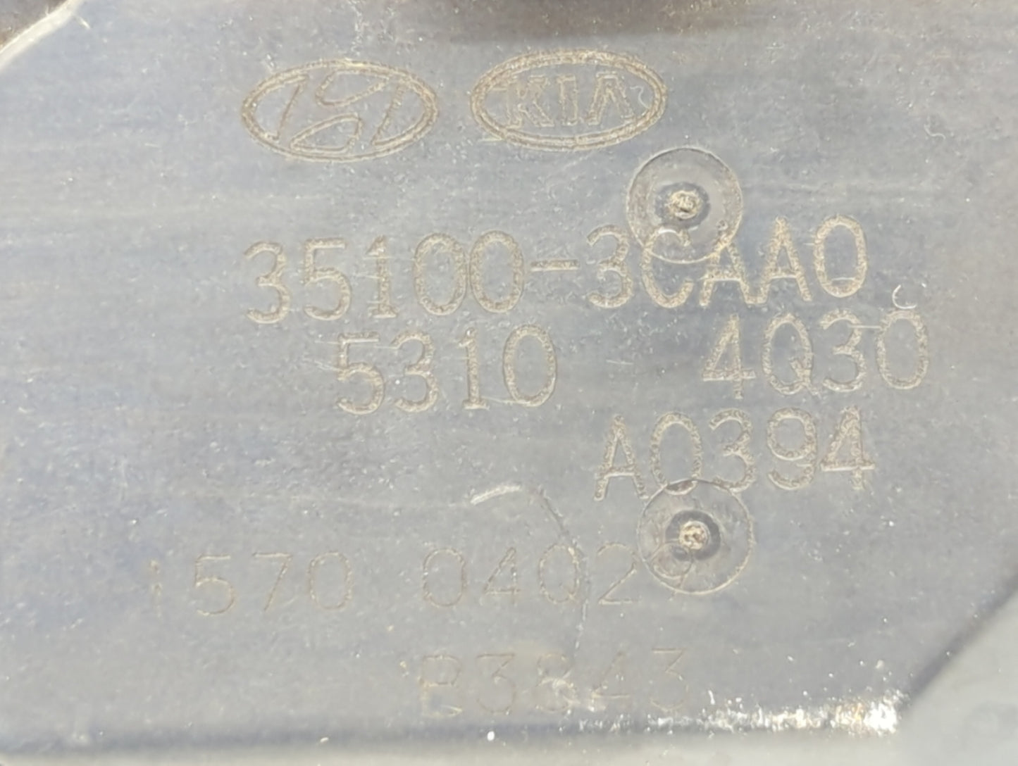 2013-2018 Hyundai Santa Fe Throttle Body P/N:35100-3CAA0 Fits Fits 2012 2013 2014 2015 2016 2017 2018 OEM Used Auto Parts - 