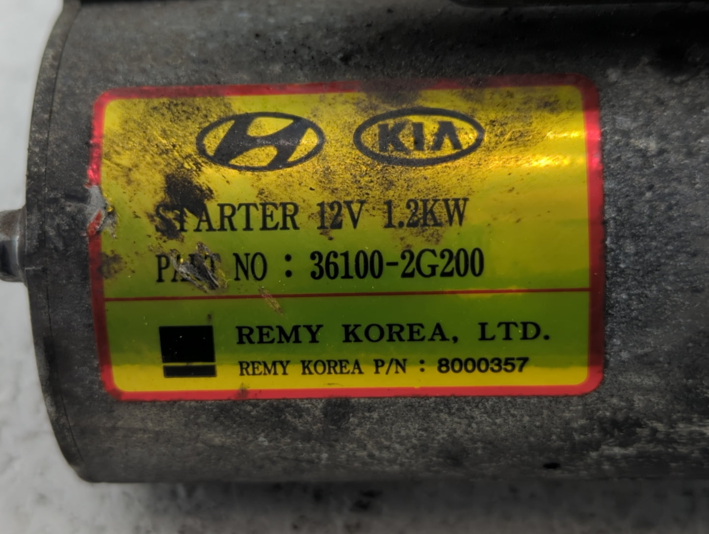 2014 Hyundai Santa Fe Car Starter Motor Solenoid OEM P/N:36100-2G200 Fits Fits 2008 2009 2010 2011 2012 2013 2015 2016 OEM U