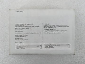2013 Hyundai Santa Fe Owners Manual Book Guide P/N:A2W0-EU27A OEM Used Auto Parts - Oemusedautoparts1.com