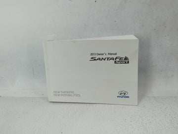 2013 Hyundai Santa Fe Owners Manual Book Guide P/N:A2W0-EU31D OEM Used Auto Parts