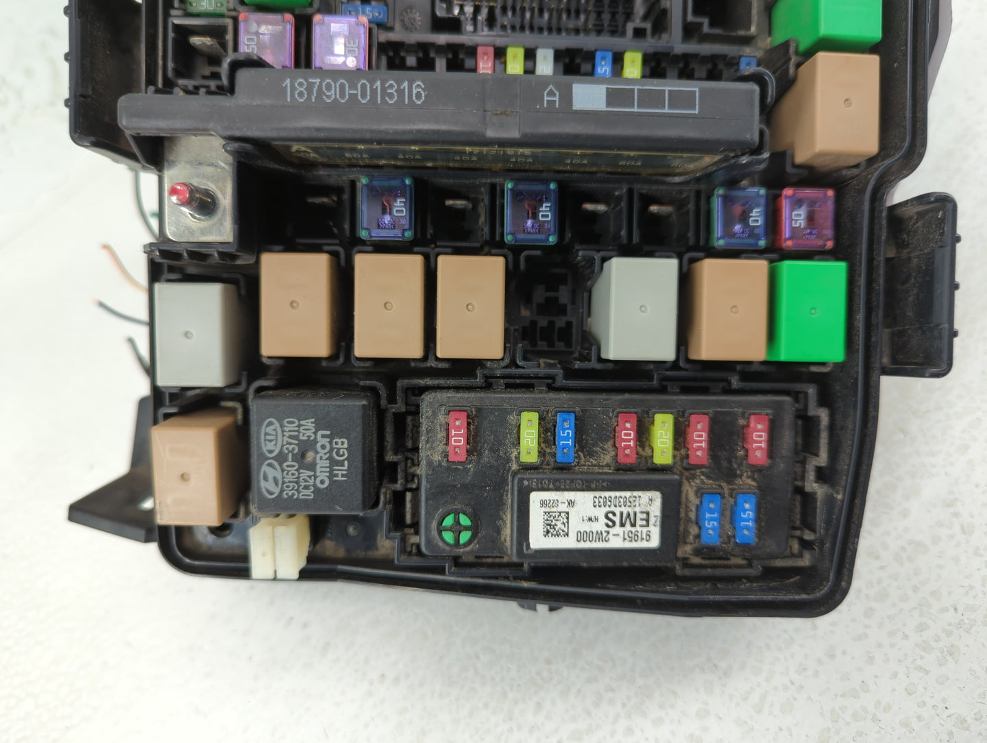 2013 Hyundai Santa Fe Fusebox Fuse Box Panel Relay Module P/N:A 12503D6033 91951-2W000 Fits OEM Used Auto Parts - Oemusedaut