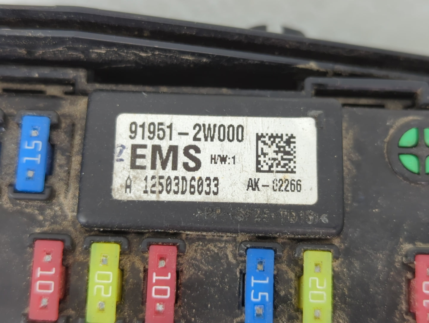 2013 Hyundai Santa Fe Fusebox Fuse Box Panel Relay Module P/N:A 12503D6033 91951-2W000 Fits OEM Used Auto Parts - Oemusedaut