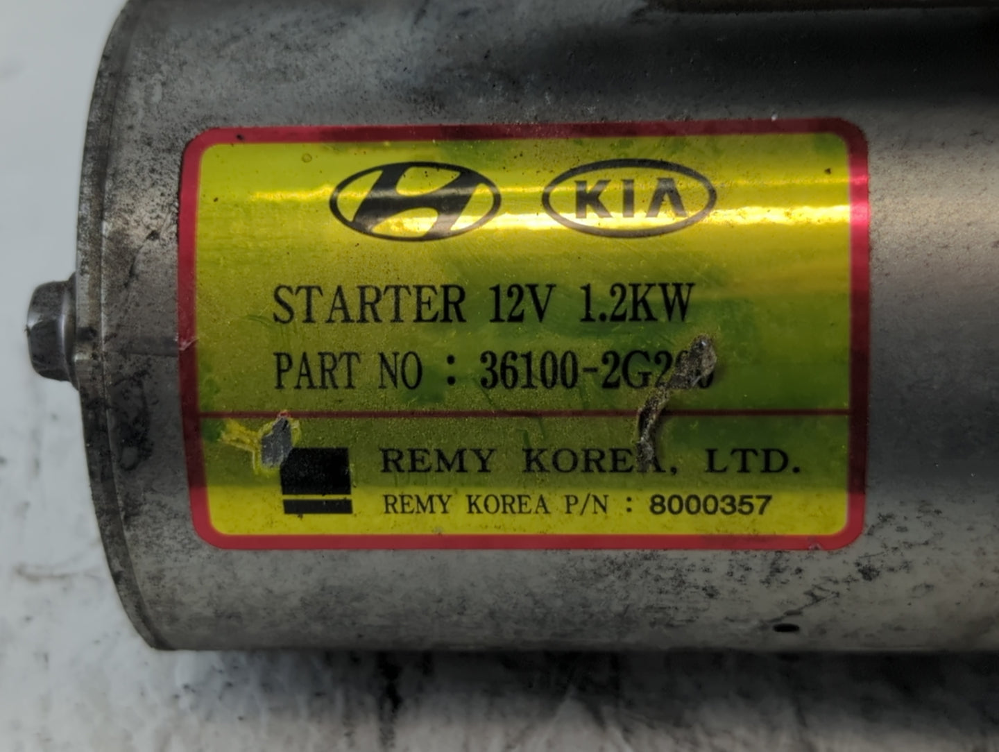 2014 Hyundai Santa Fe Car Starter Motor Solenoid OEM P/N:36100-2G20 Fits Fits 2008 2009 2010 2011 2012 2013 2015 2016 OEM Us