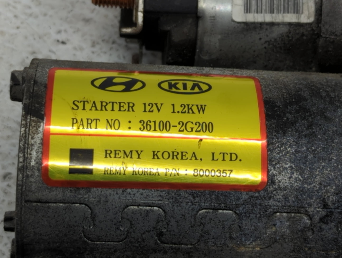 2014 Hyundai Santa Fe Car Starter Motor Solenoid OEM P/N:36100-2G200 Fits Fits 2008 2009 2010 2011 2012 2013 2015 2016 OEM U