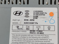 2013 Hyundai Sonata Radio AM FM Cd Player Receiver Replacement P/N:96180-3Q700 Fits OEM Used Auto Parts - Oemusedautoparts1.