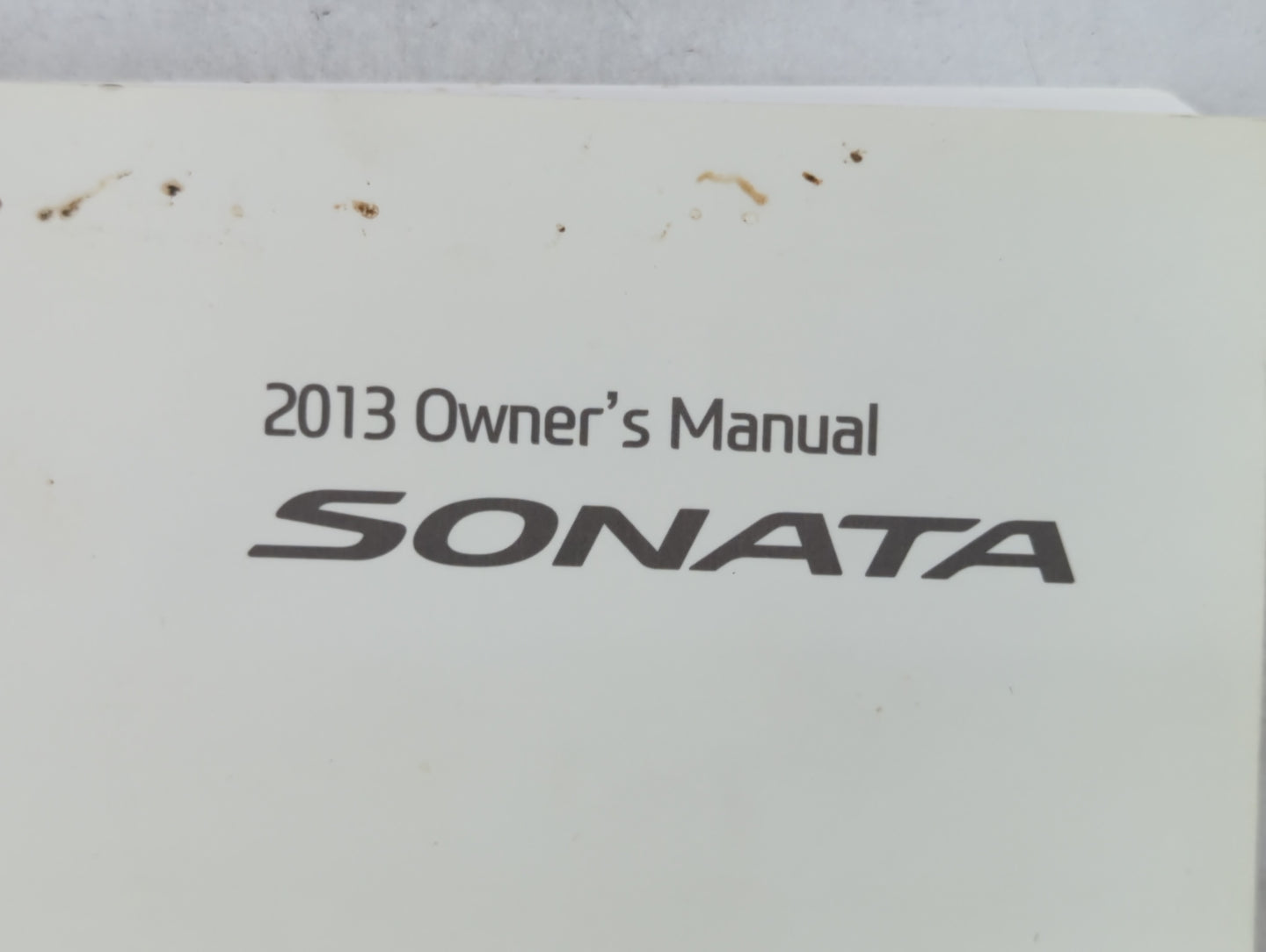 2013 Hyundai Sonata Owners Manual Book Guide P/N:A3S0-EU34F OEM Used Auto Parts - Oemusedautoparts1.com