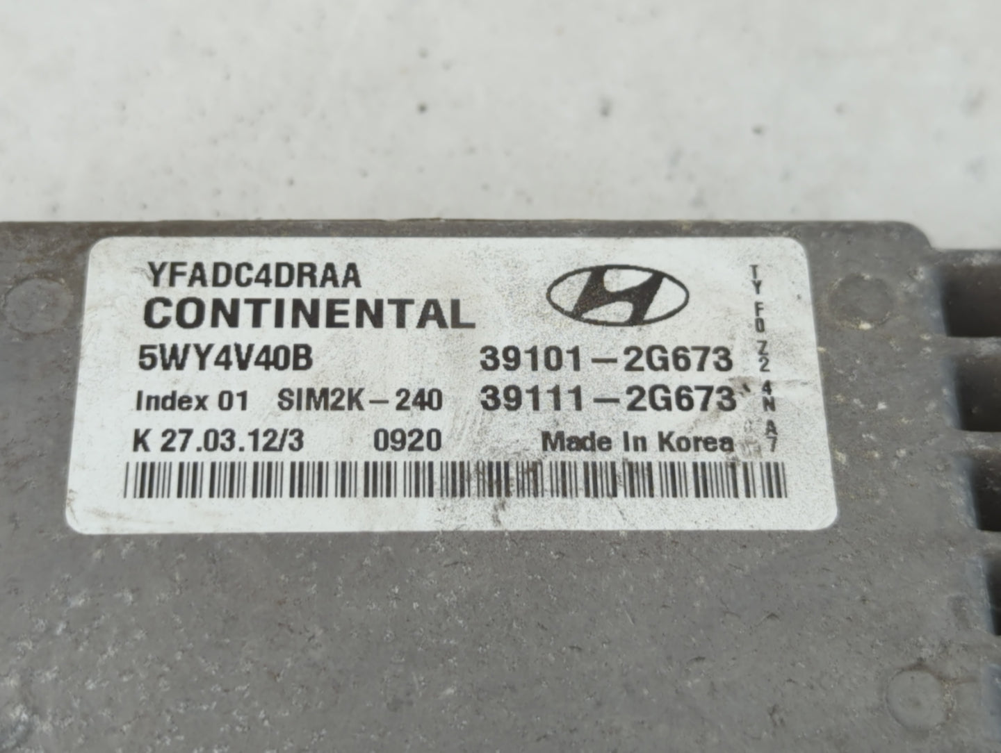 2011-2014 Hyundai Sonata PCM Engine Control Computer ECU ECM PCU OEM P/N:39111-2G673 39101-2G673 Fits Fits 2011 2012 2013 20