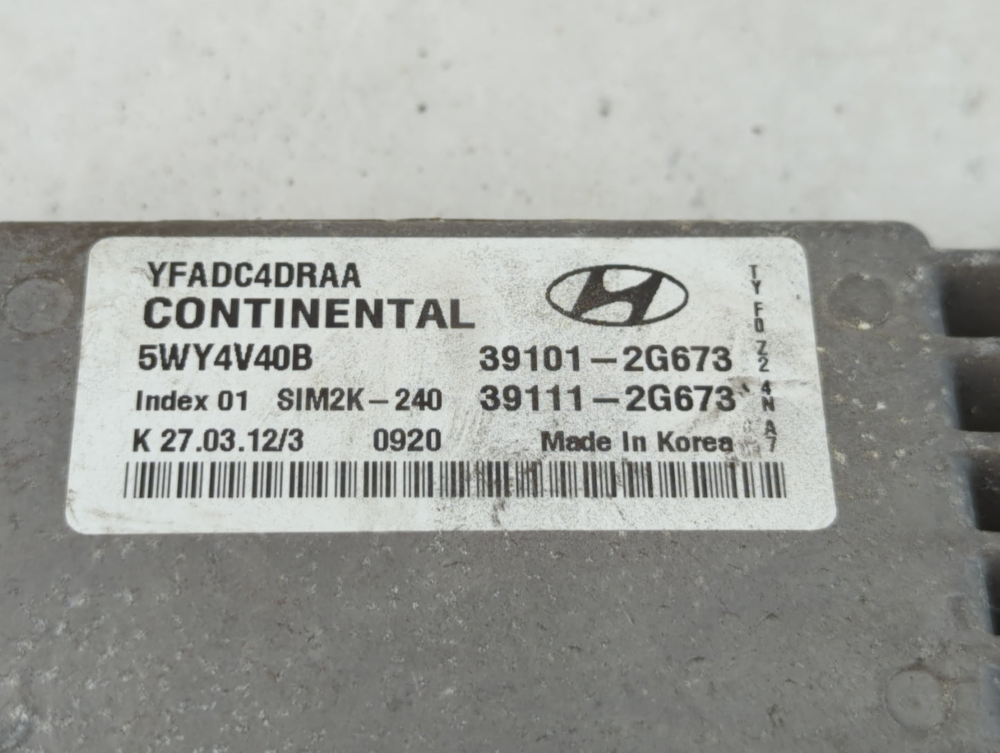 2011-2014 Hyundai Sonata PCM Engine Control Computer ECU ECM PCU OEM P/N:39111-2G673 39101-2G673 Fits Fits 2011 2012 2013 20