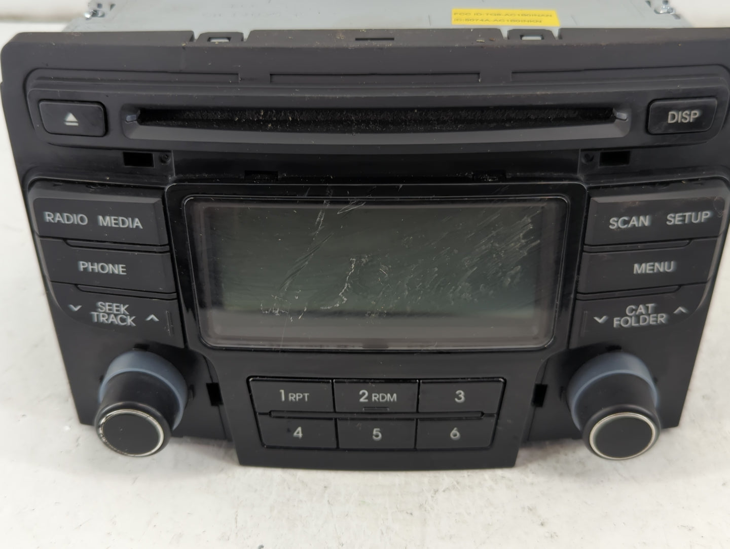 2012-2014 Hyundai Sonata Radio AM FM Cd Player Receiver Replacement P/N:96180-3Q700 Fits Fits 2012 2013 2014 OEM Used Auto P