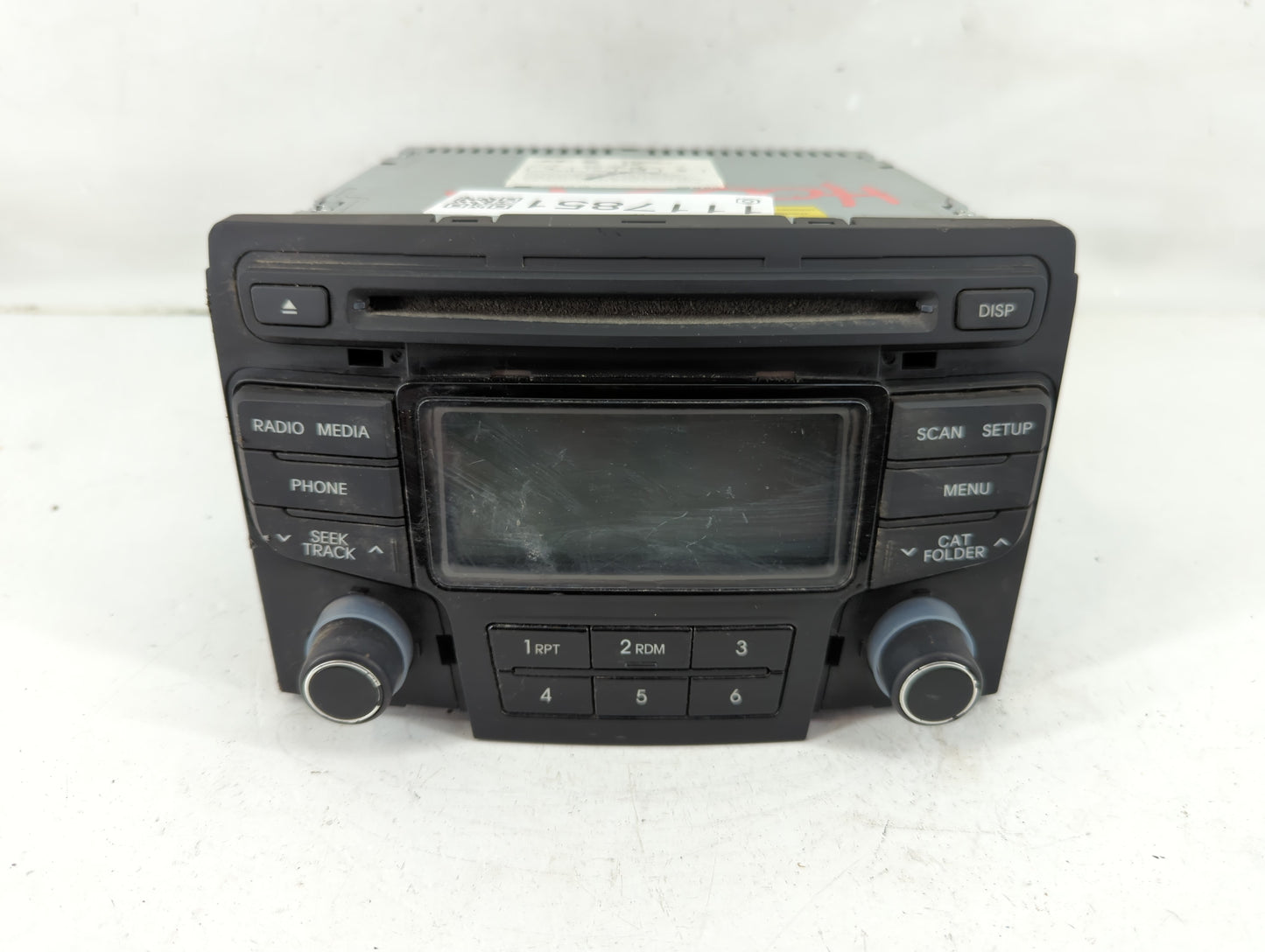 2012-2014 Hyundai Sonata Radio AM FM Cd Player Receiver Replacement P/N:96180-3Q700 Fits Fits 2012 2013 2014 OEM Used Auto P