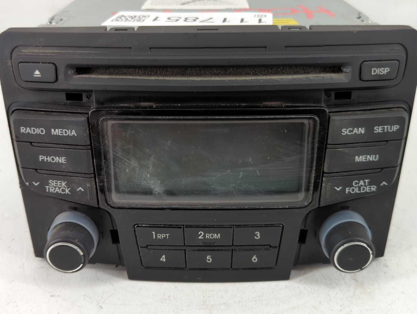 2012-2014 Hyundai Sonata Radio AM FM Cd Player Receiver Replacement P/N:96180-3Q700 Fits Fits 2012 2013 2014 OEM Used Auto P